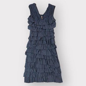 Bailey 44 Bodycon Dress Women’s Size Small Gray Layered Midi Sleeveless